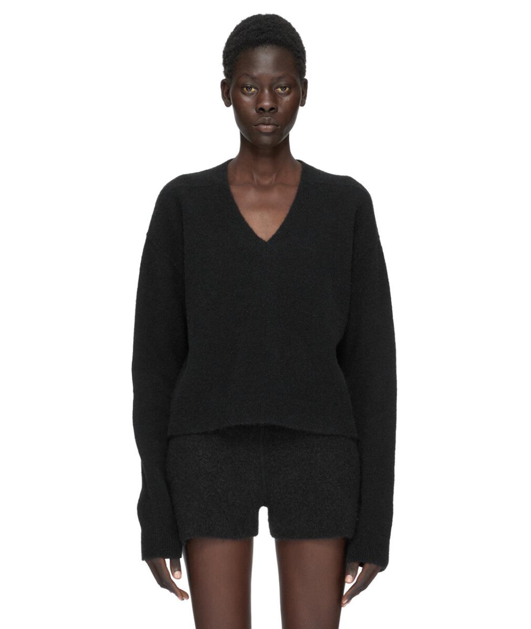 RICK OWENS Черный шерстяной джемпер / свитер, фото 1
