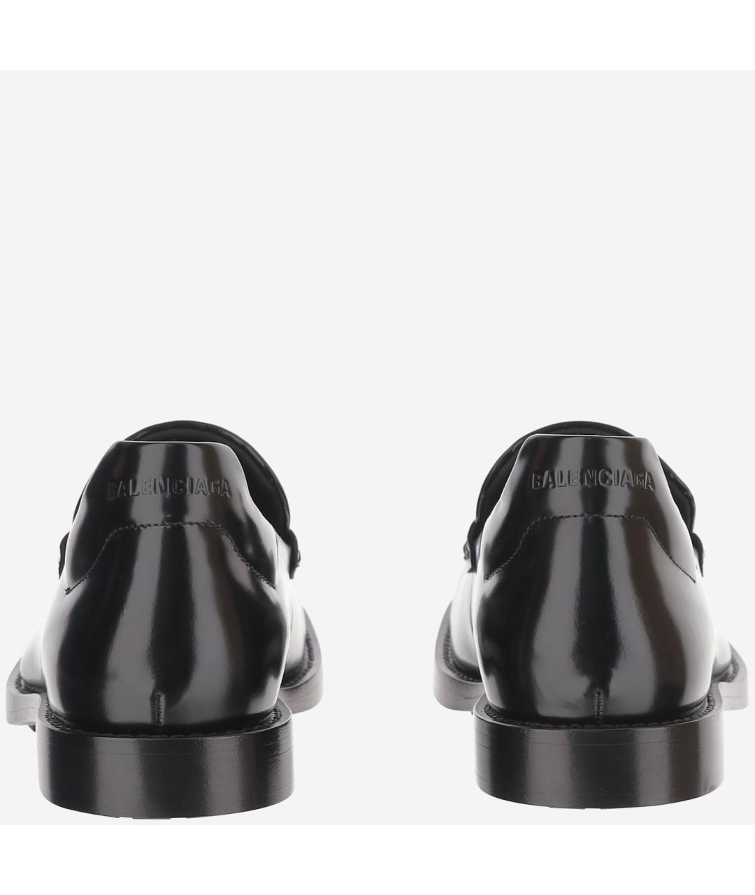 BALENCIAGA Черные кожаные лоферы, фото 4