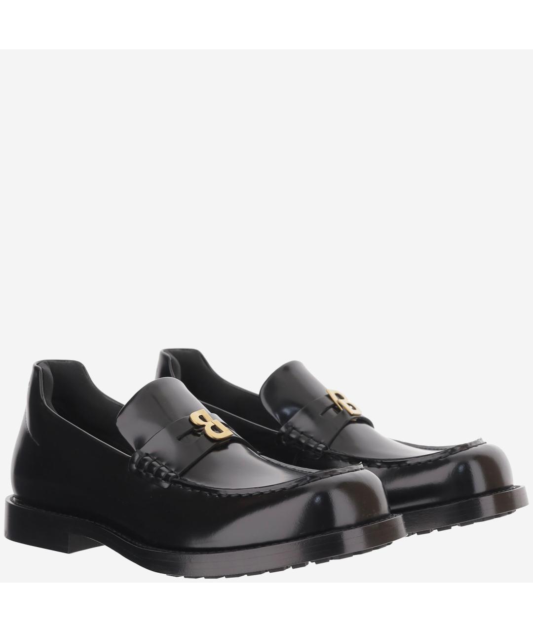 BALENCIAGA Черные кожаные лоферы, фото 3