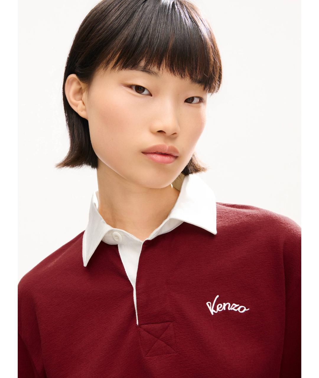KENZO Красная хлопковая футболка, фото 5