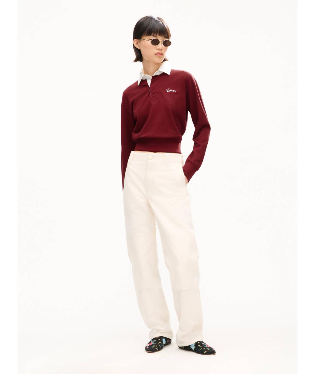 KENZO Красная хлопковая футболка, фото 4