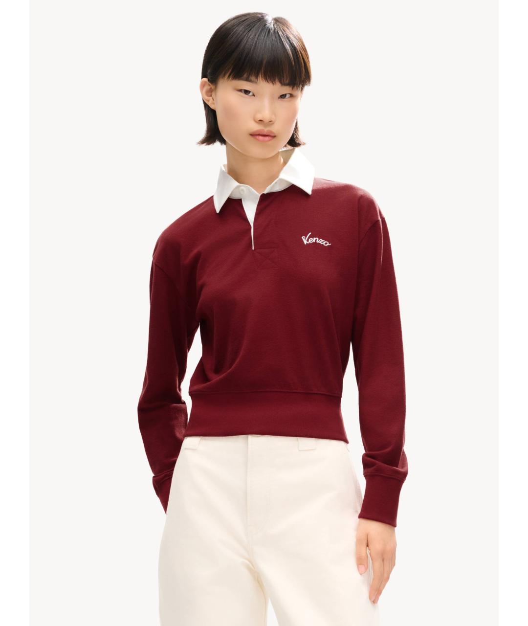 KENZO Красная хлопковая футболка, фото 2