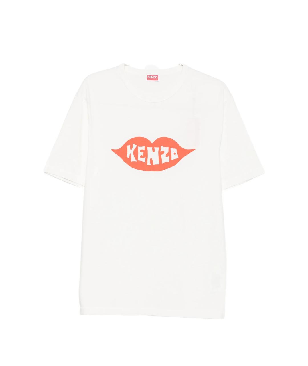 KENZO Белая хлопковая футболка, фото 1