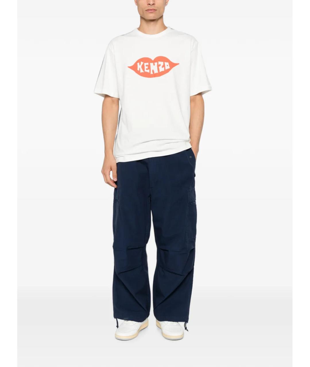 KENZO Белая хлопковая футболка, фото 2