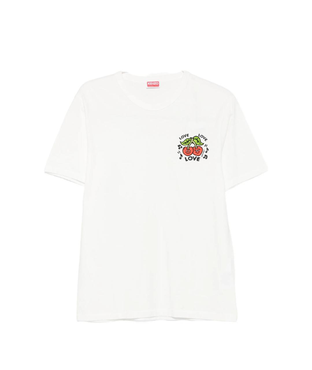 KENZO Белая хлопковая футболка, фото 1