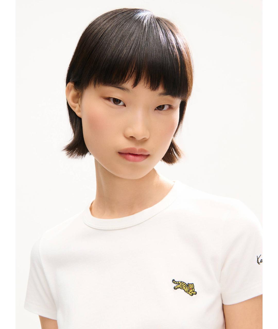KENZO Белая хлопковая футболка, фото 5