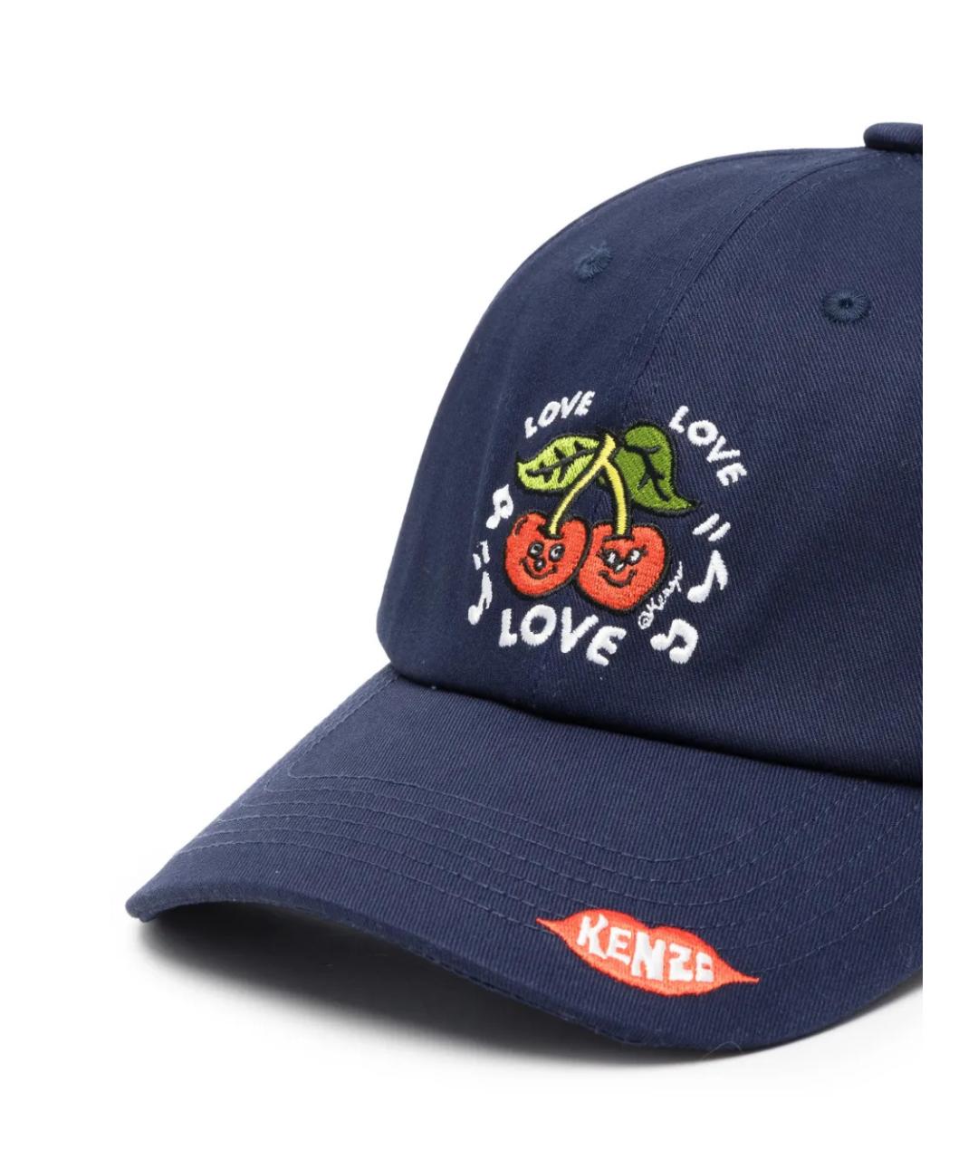 KENZO Синяя хлопковая кепка/бейсболка, фото 3