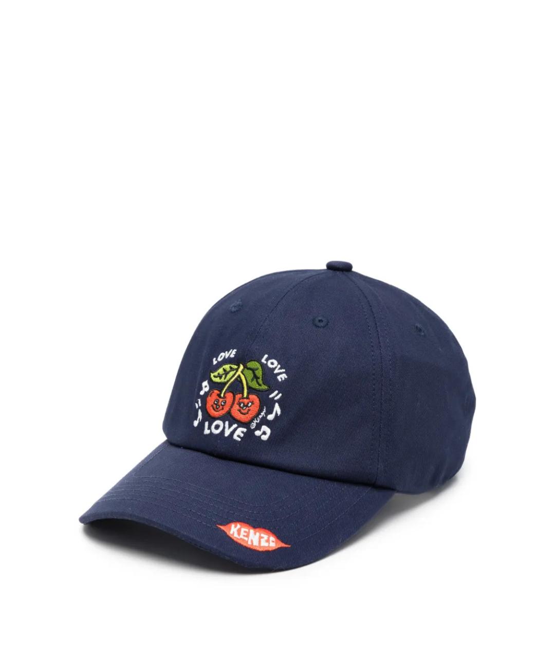 KENZO Синяя хлопковая кепка/бейсболка, фото 1