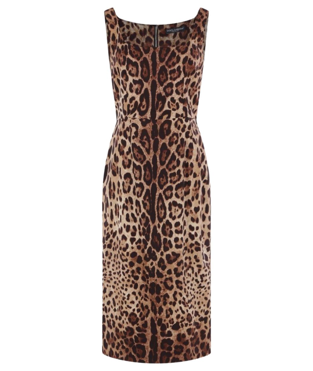 DOLCE&GABBANA Мульти шелковое платье, фото 1
