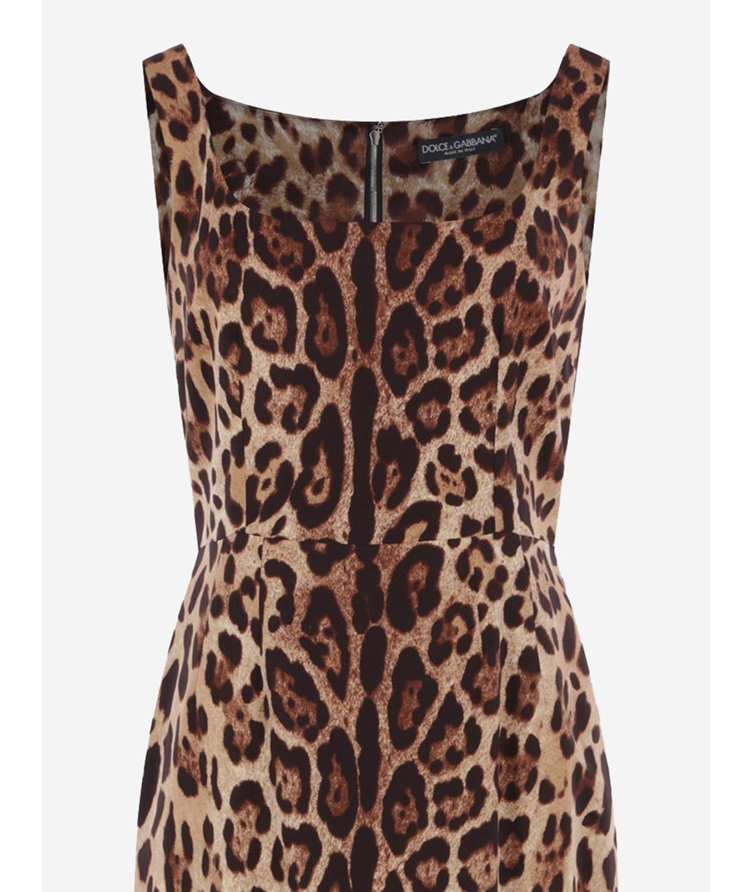 DOLCE&GABBANA Мульти шелковое платье, фото 3
