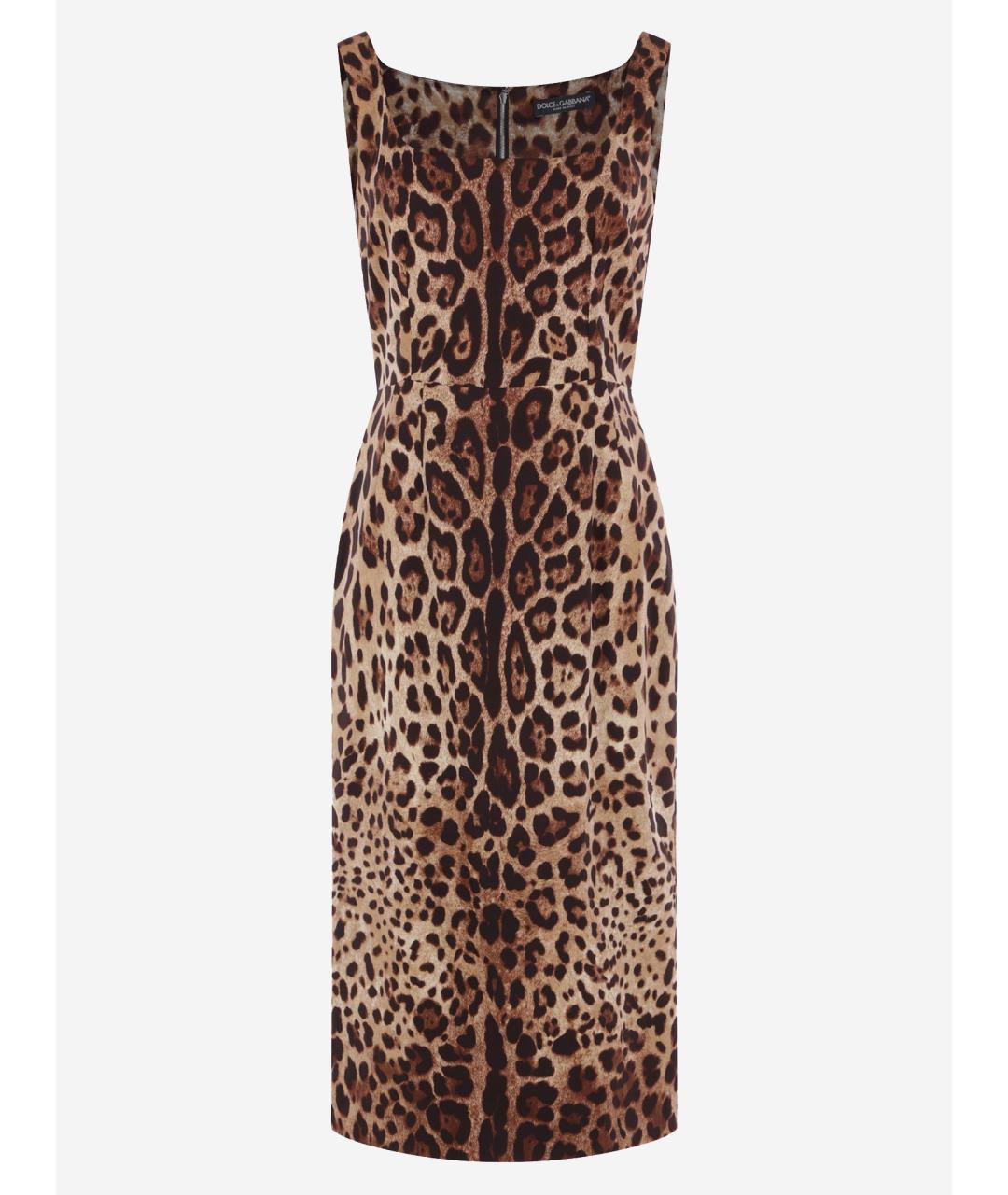 DOLCE&GABBANA Мульти шелковое платье, фото 4