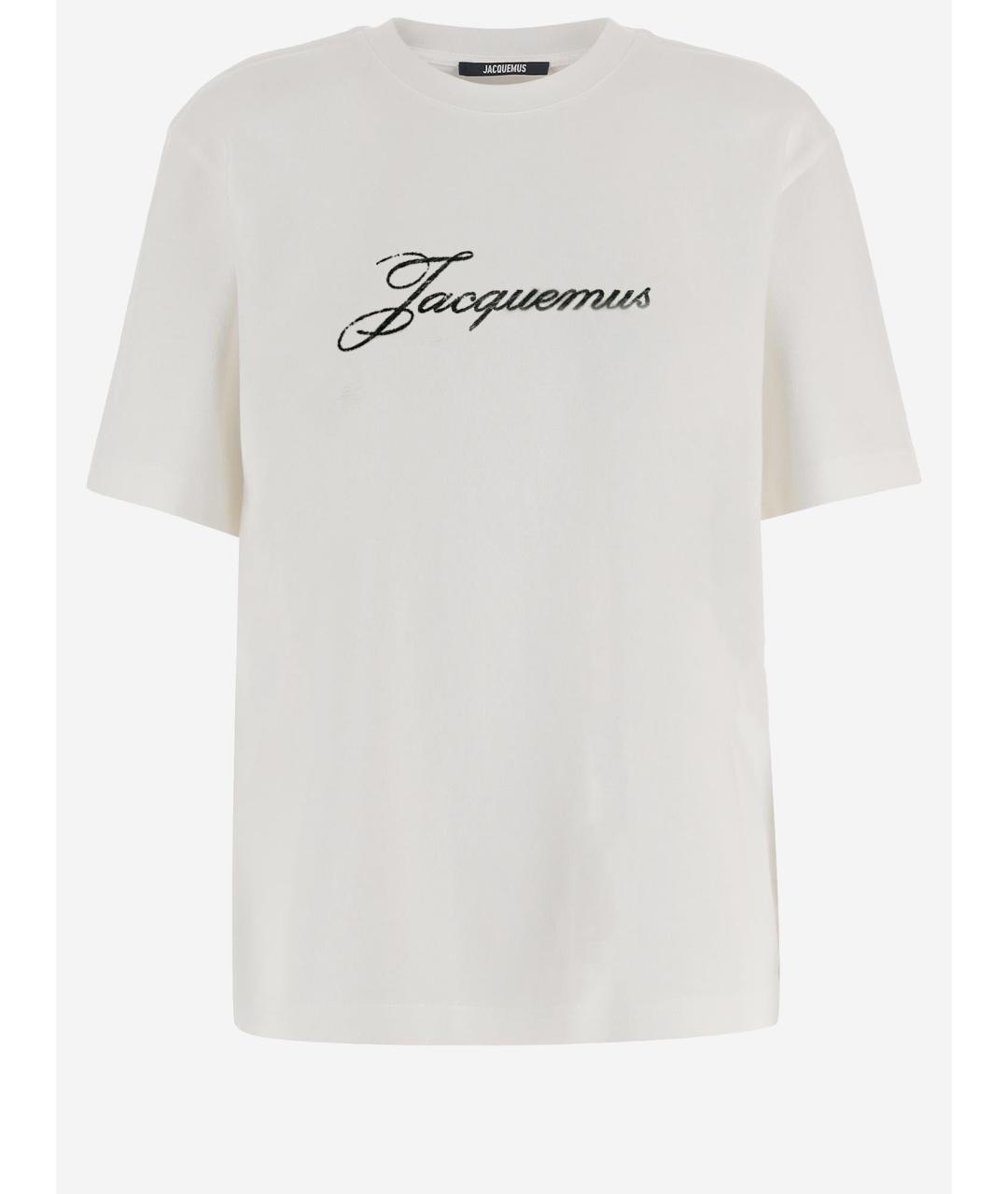 JACQUEMUS Белая хлопковая футболка, фото 1