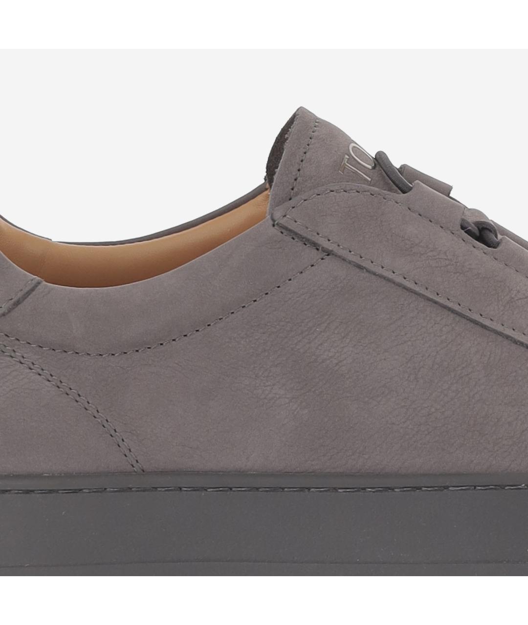 TOD'S Коричневые нубуковые низкие кроссовки / кеды, фото 5