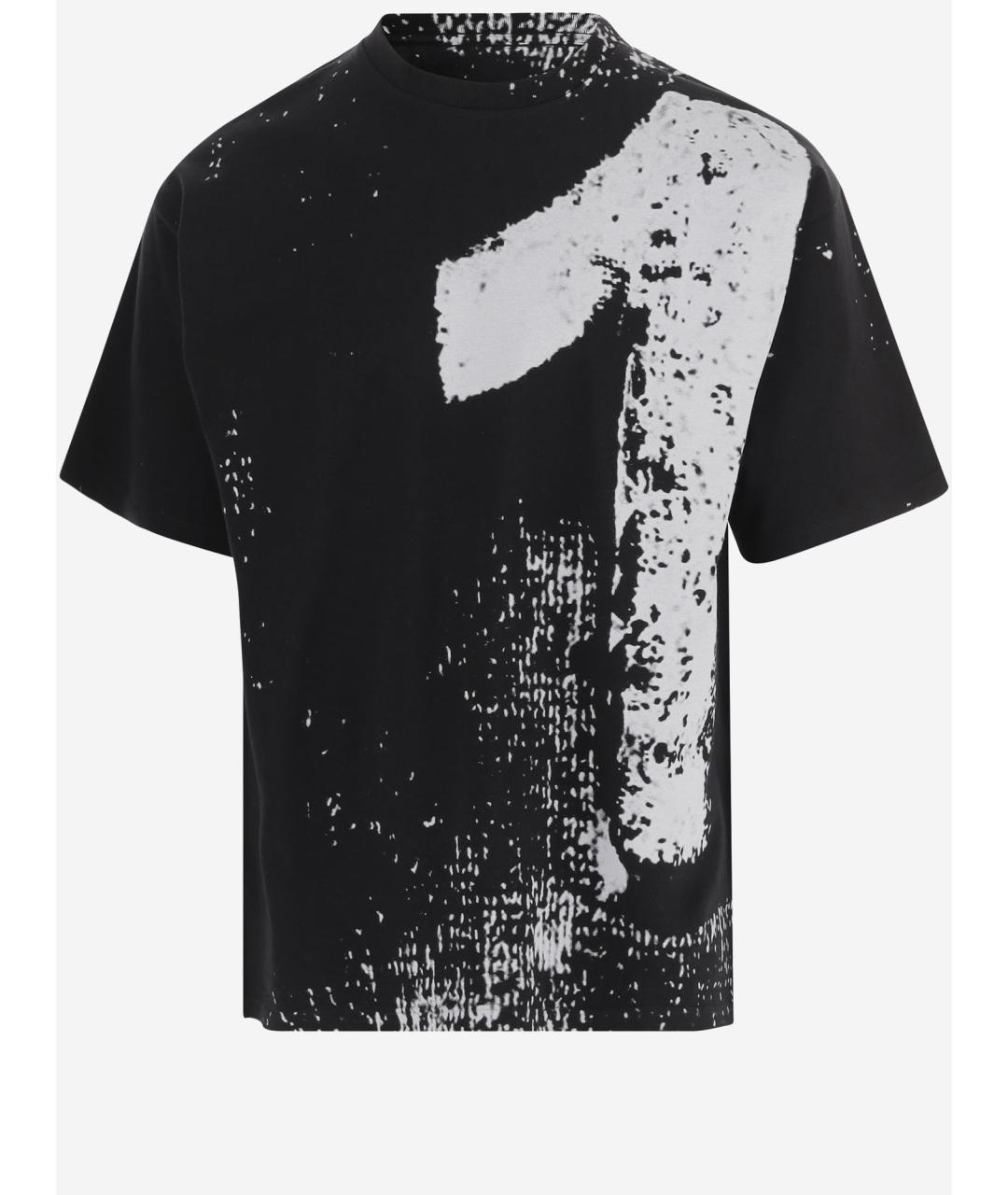 MAISON MARGIELA Черная хлопковая футболка, фото 1