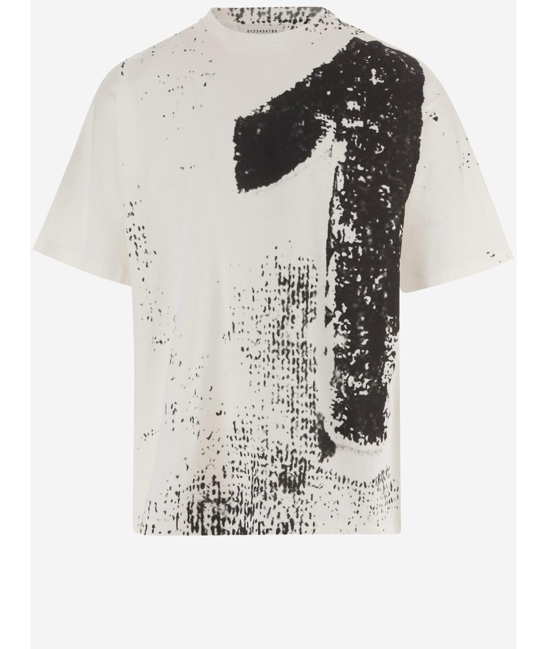 MAISON MARGIELA Белая хлопковая футболка, фото 1