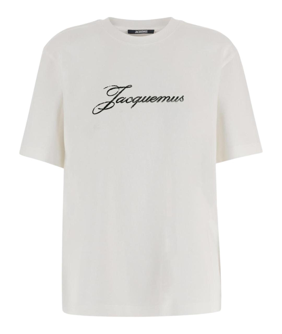 JACQUEMUS Белая хлопковая футболка, фото 1