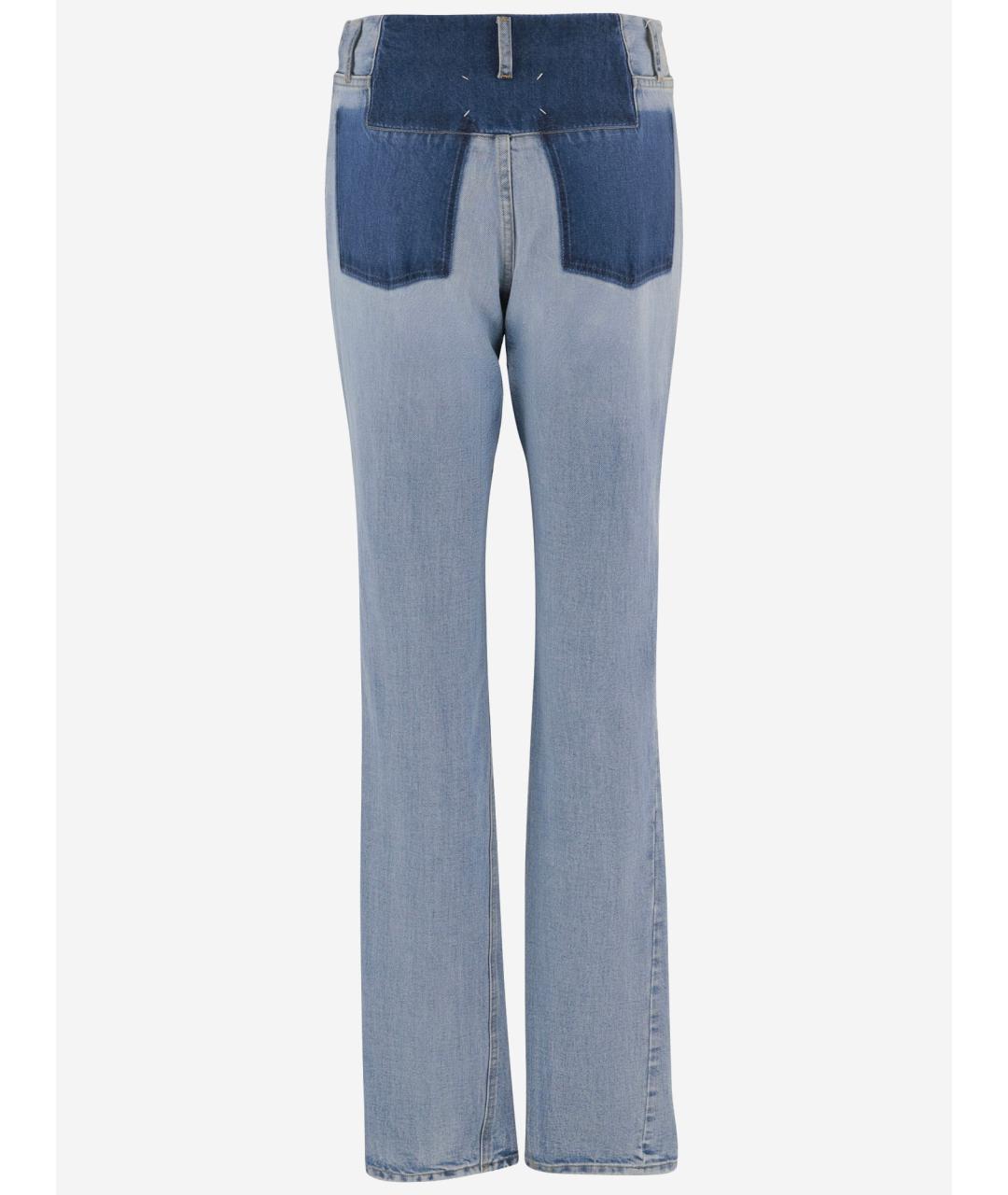 MAISON MARGIELA Синие хлопковые прямые джинсы, фото 2