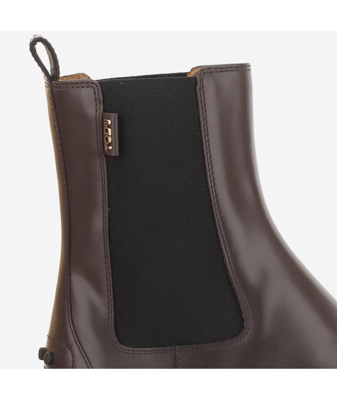 TOD'S Коричневые кожаные ботинки, фото 4