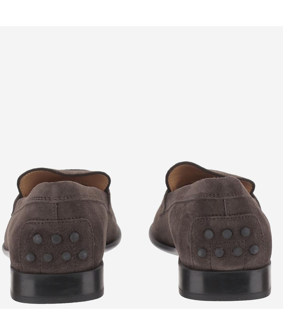 TOD'S Коричневые замшевые лоферы, фото 4