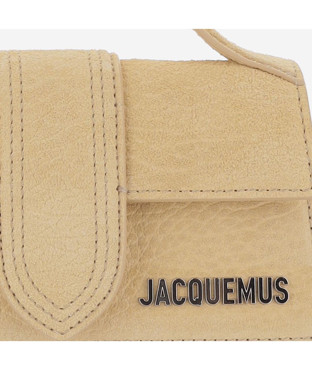 JACQUEMUS Бежевая кожаная сумка через плечо, фото 5