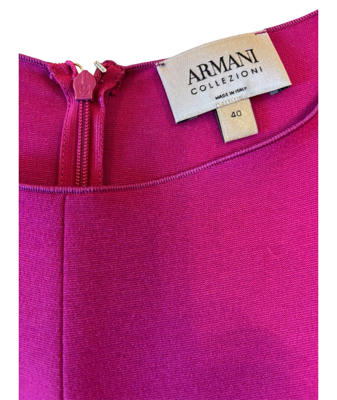 ARMANI COLLEZIONI Фуксия вискозное вечернее платье, фото 2