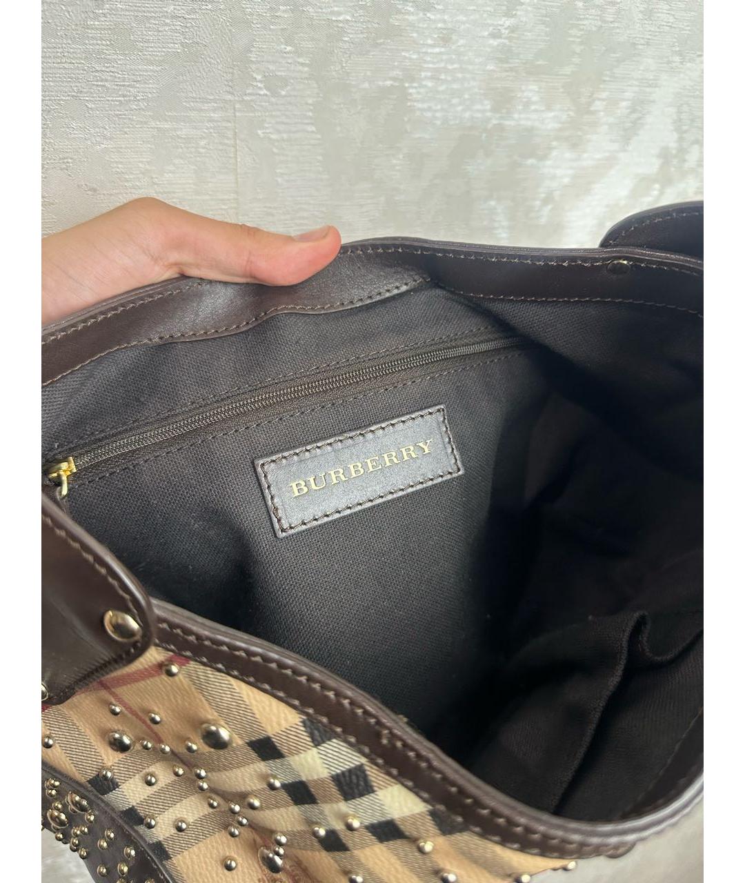 BURBERRY Черная тканевая сумка через плечо, фото 5