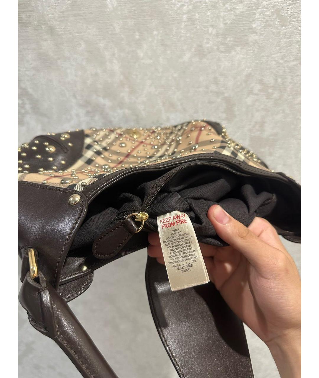 BURBERRY Черная тканевая сумка через плечо, фото 6
