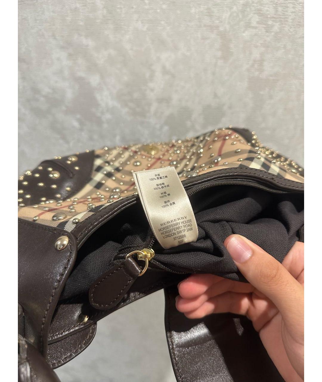 BURBERRY Черная тканевая сумка через плечо, фото 7