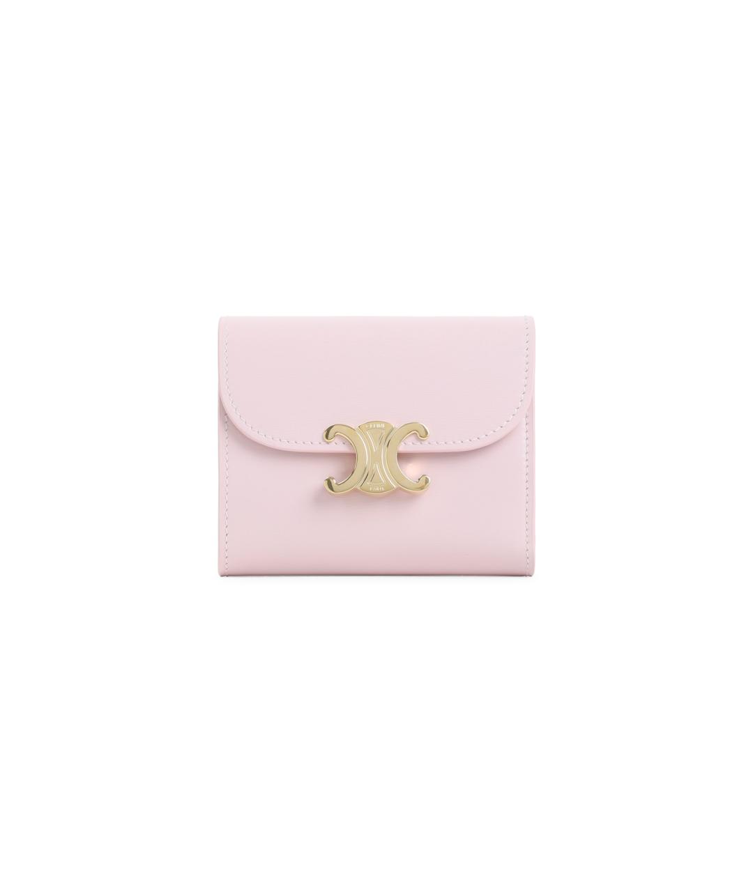 CELINE Розовый кожаный кошелек, фото 1