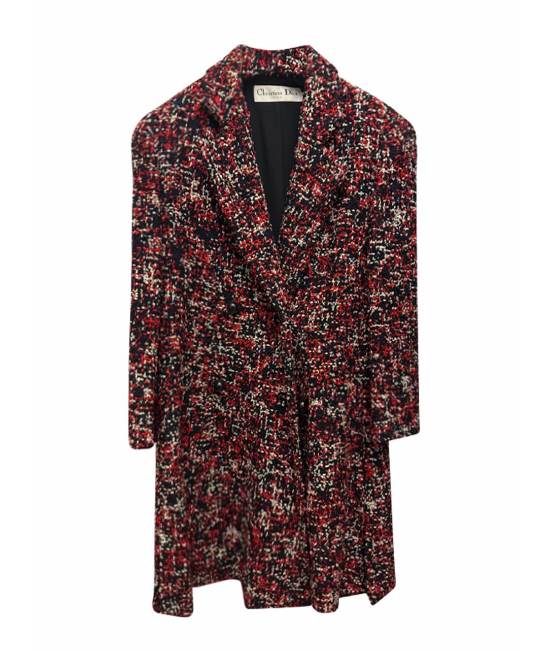 CHRISTIAN DIOR Красное шерстяное повседневное платье, фото 1