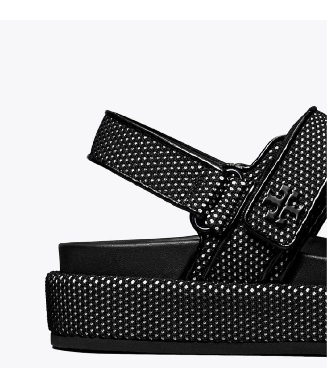 TORY BURCH Черные текстильные сандалии, фото 7