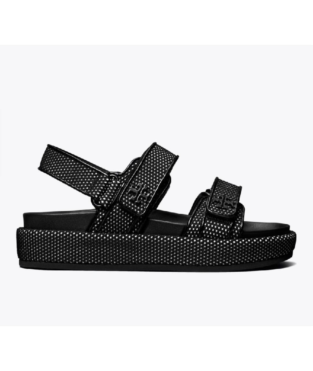 TORY BURCH Черные текстильные сандалии, фото 10
