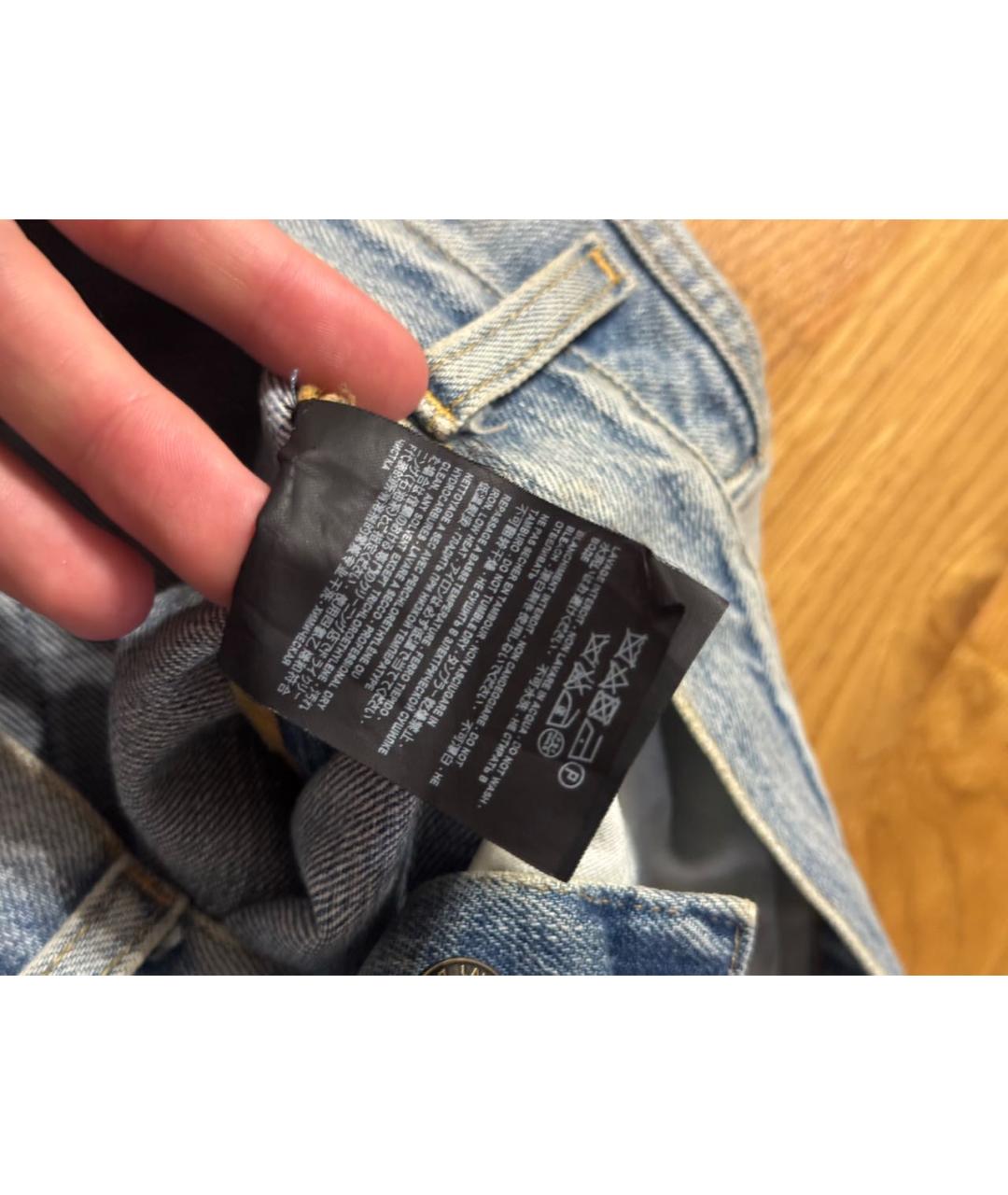 SAINT LAURENT Голубые хлопковые джинсы скинни, фото 7