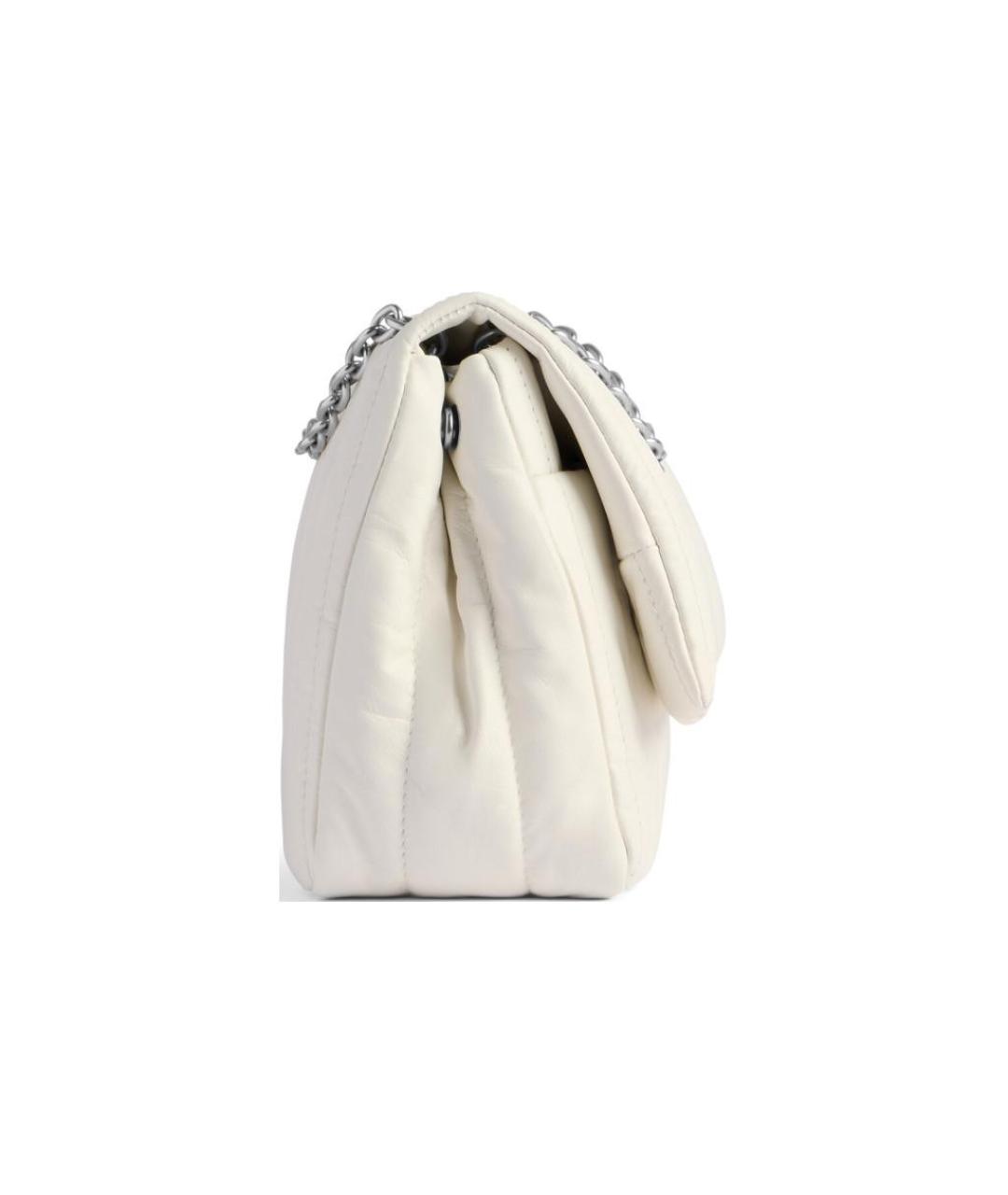 BALENCIAGA Белая кожаная сумка через плечо, фото 4