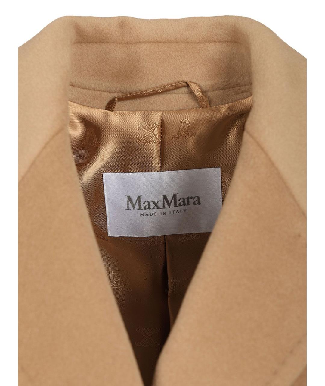 MAX MARA Бежевое шерстяное пальто, фото 4