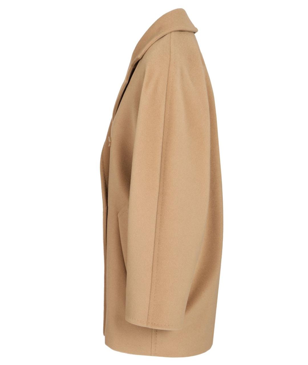 MAX MARA Бежевое шерстяное пальто, фото 3