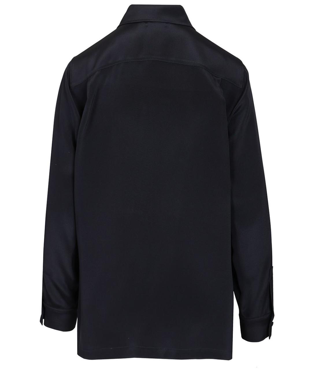 MAX MARA Синяя шелковая рубашка, фото 2