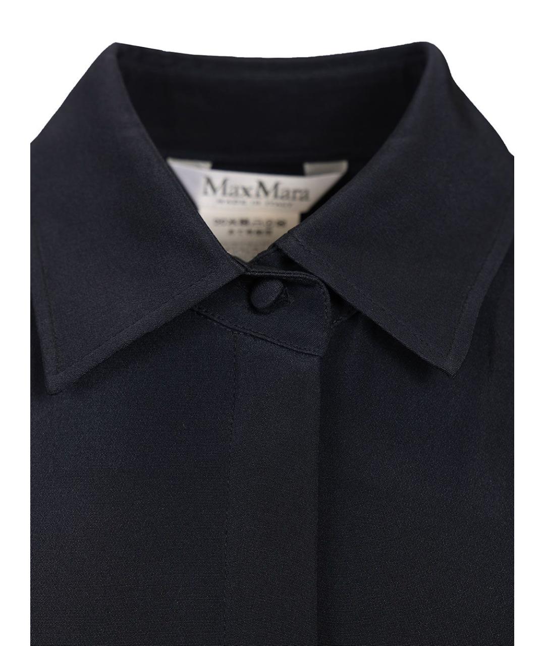 MAX MARA Синяя шелковая рубашка, фото 5