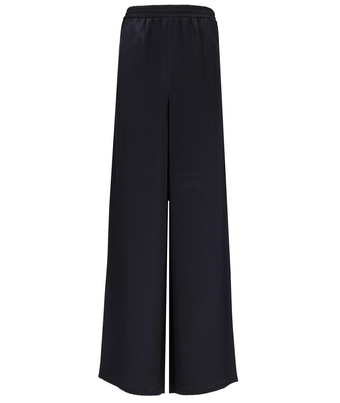 MAX MARA Синие шелковые прямые брюки, фото 1