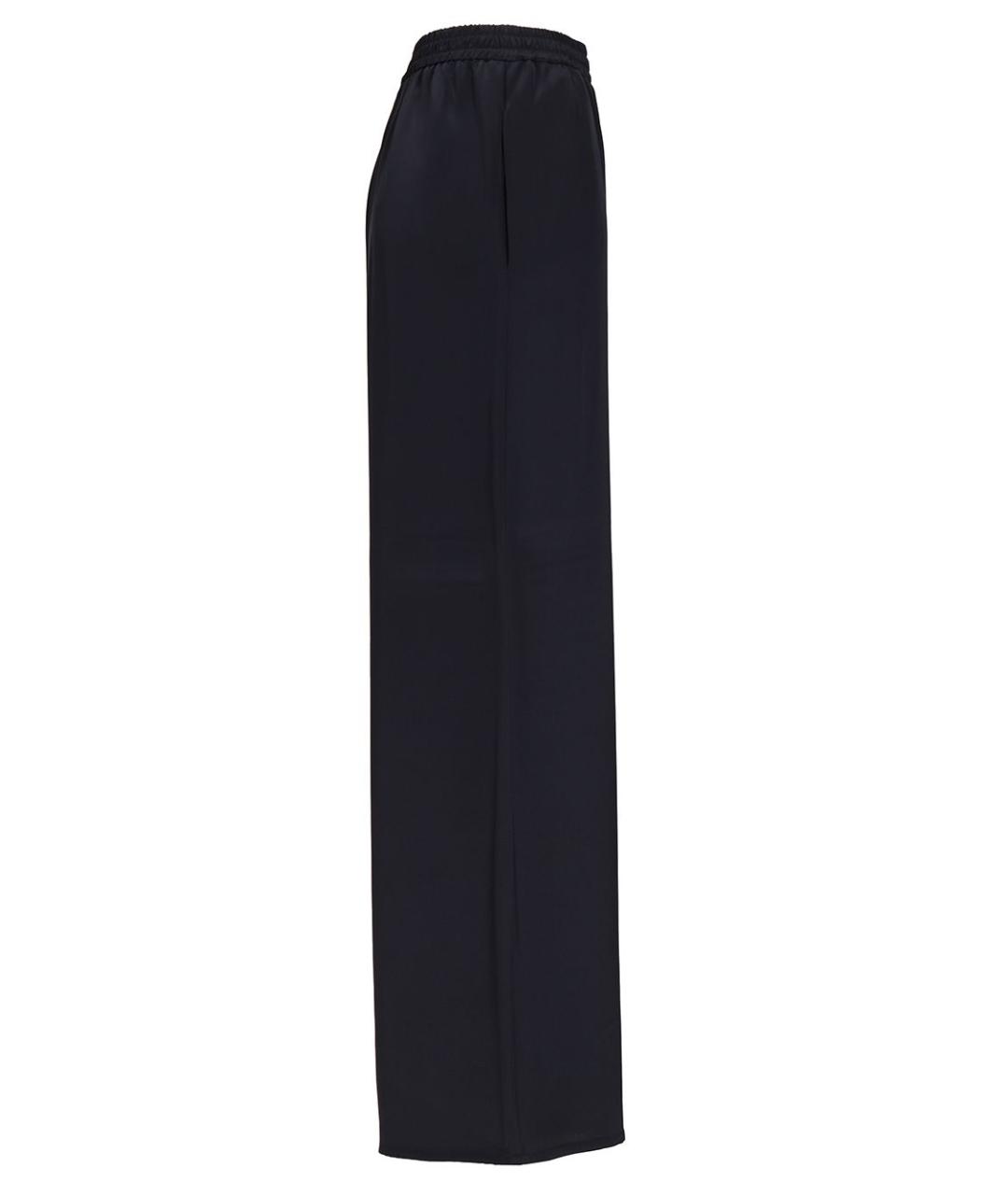 MAX MARA Синие шелковые прямые брюки, фото 3
