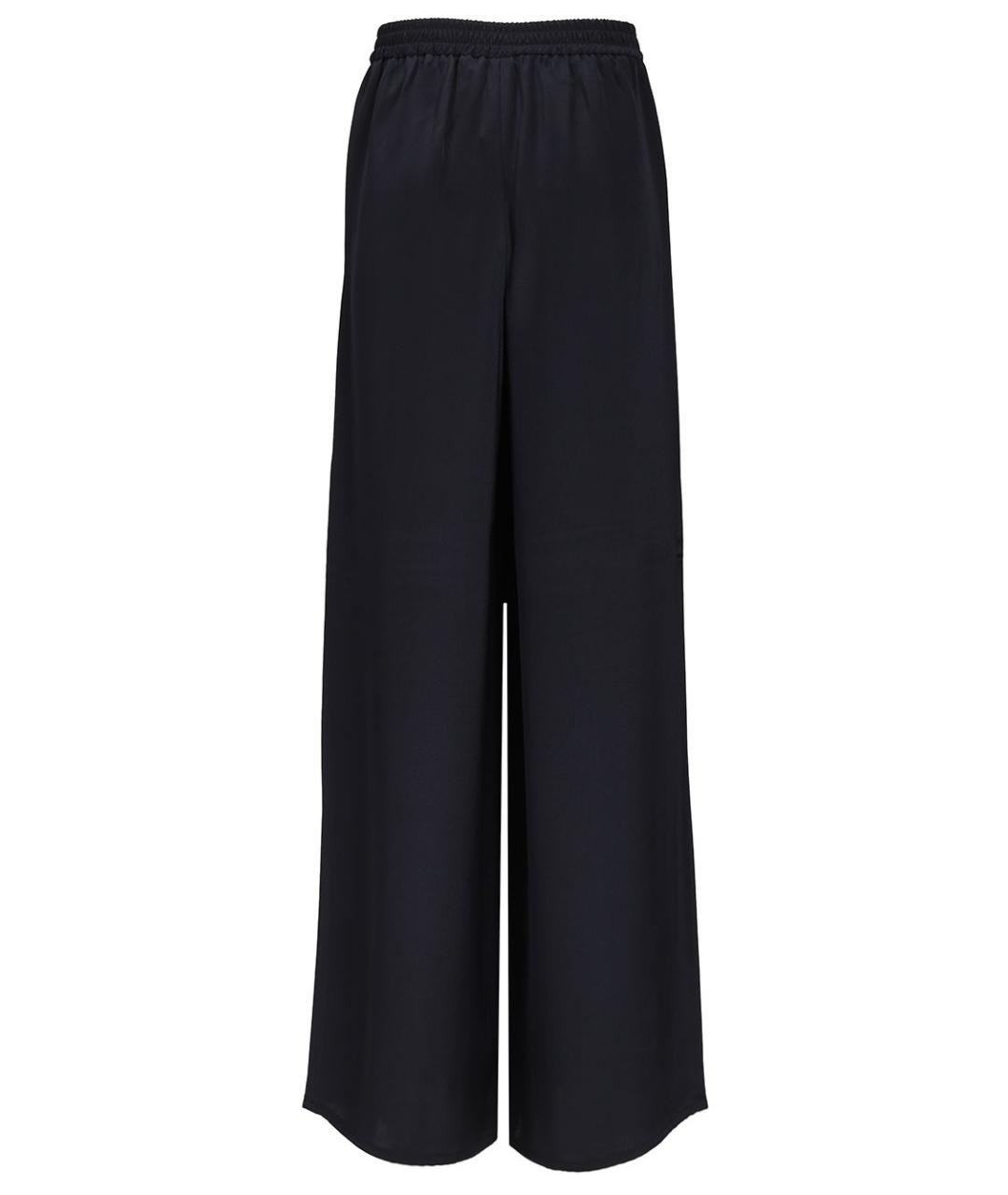 MAX MARA Синие шелковые прямые брюки, фото 2