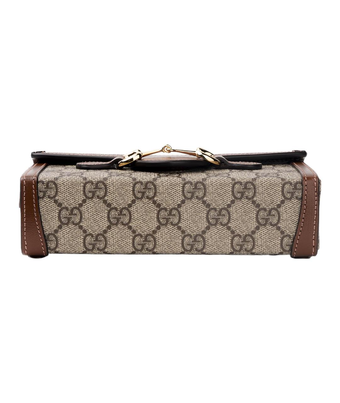 GUCCI Бежевая сумка через плечо из канвы, фото 4