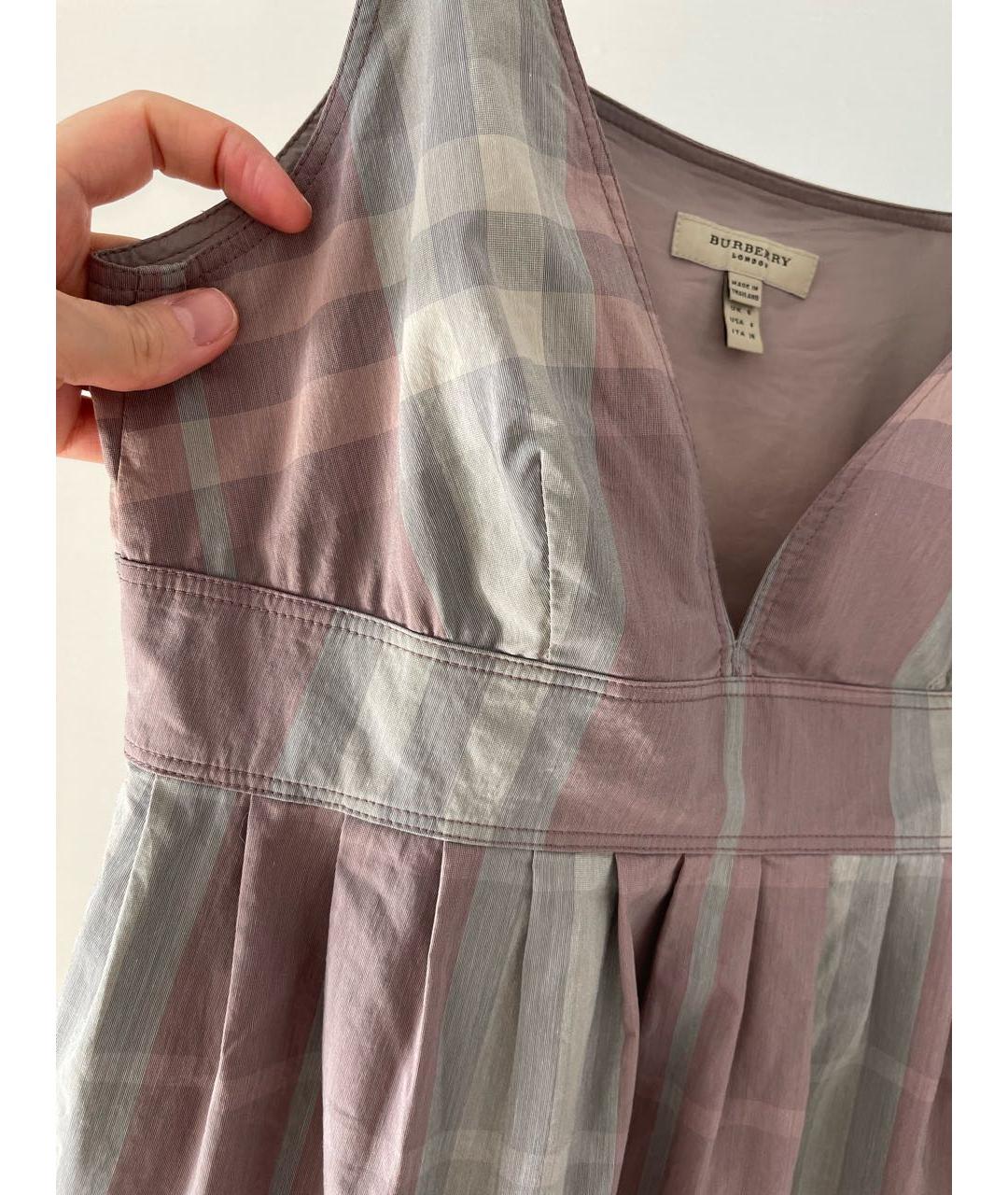 BURBERRY Фиолетовый хлопковый сарафан, фото 3