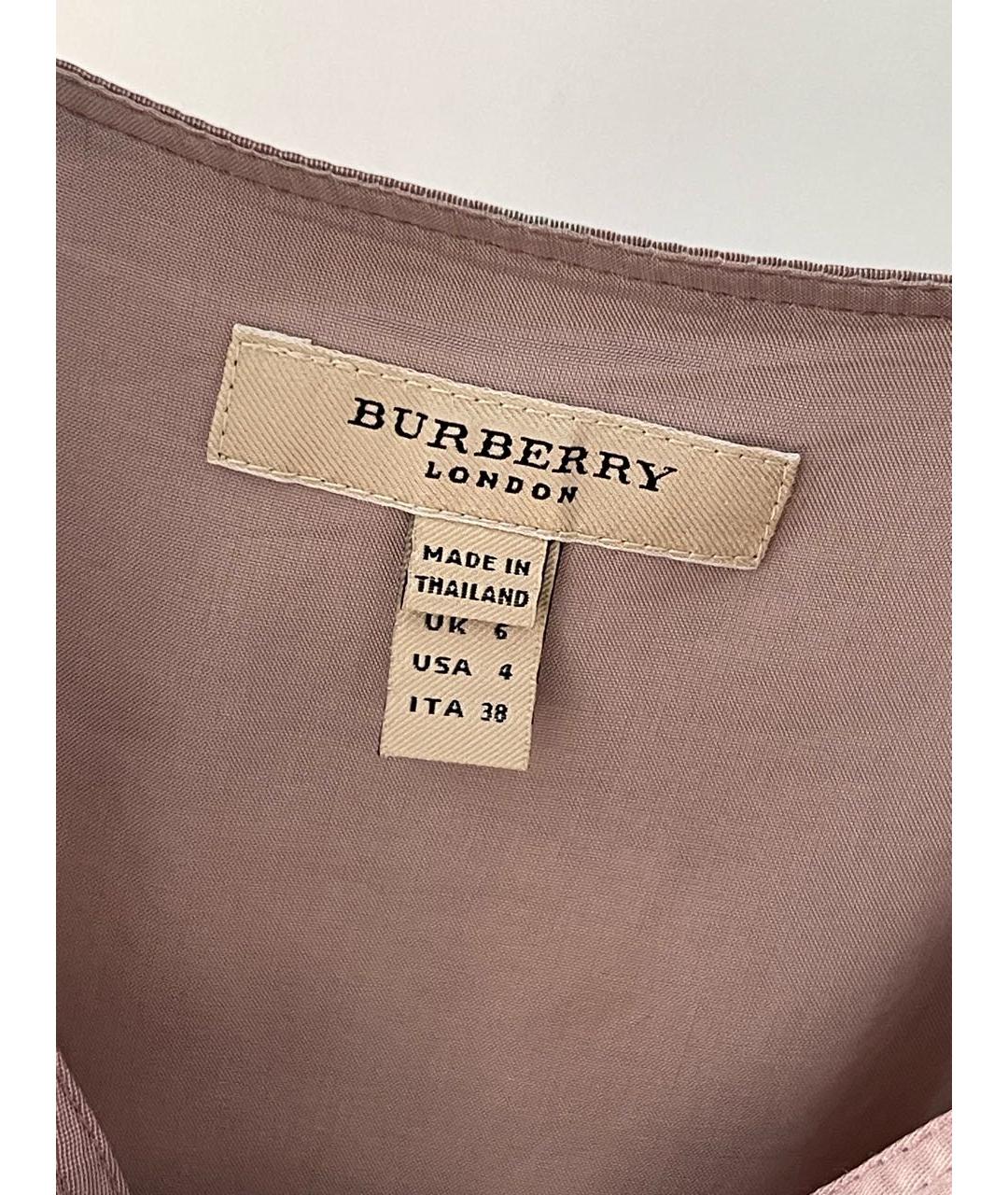 BURBERRY Фиолетовый хлопковый сарафан, фото 4