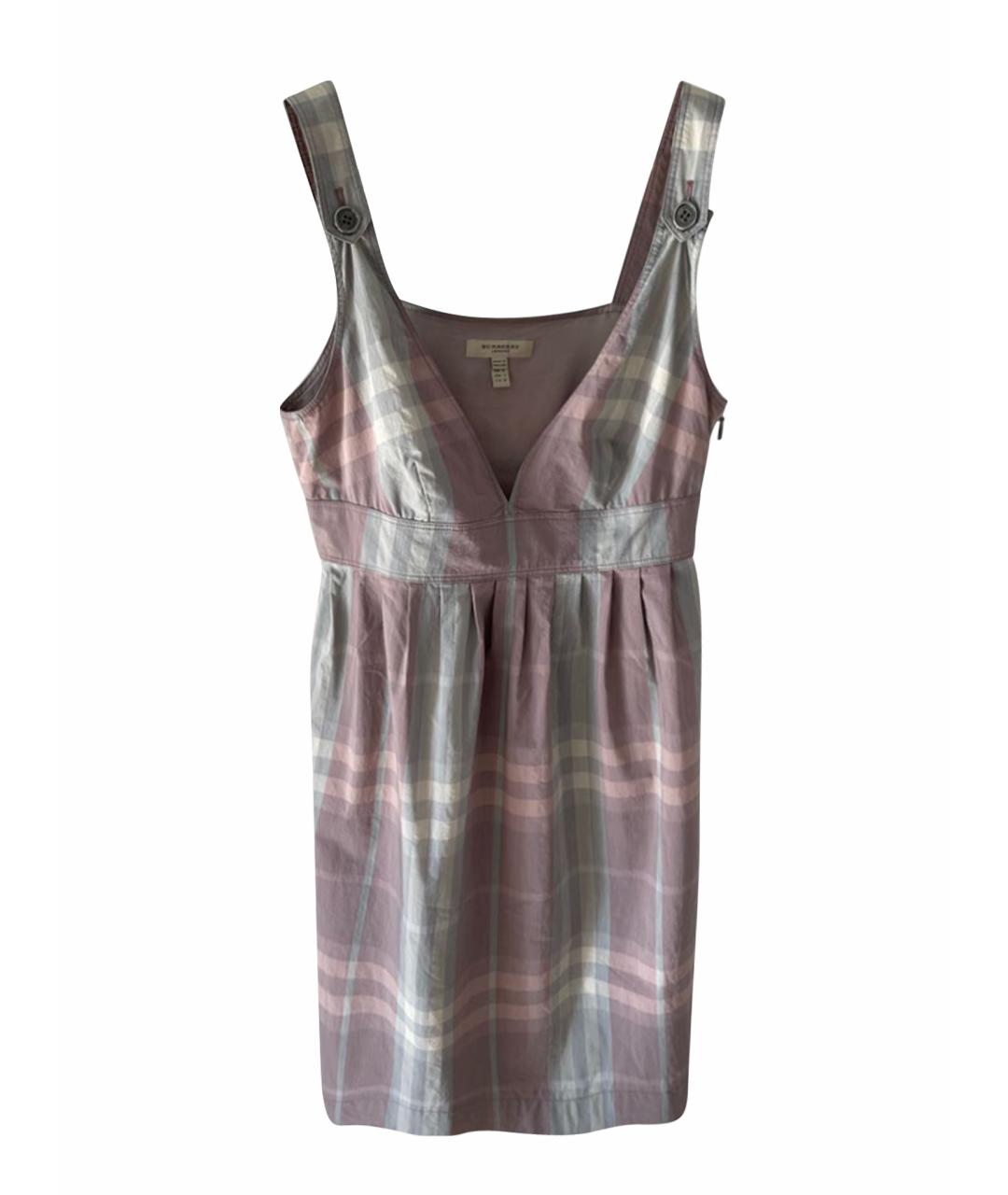 BURBERRY Фиолетовый хлопковый сарафан, фото 1