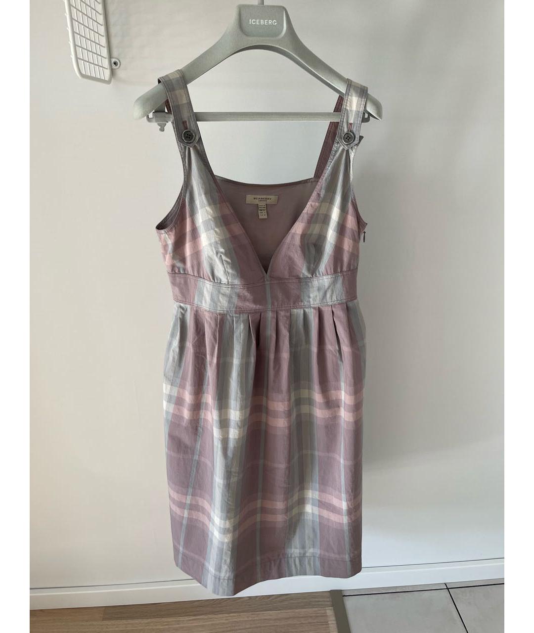 BURBERRY Фиолетовый хлопковый сарафан, фото 9