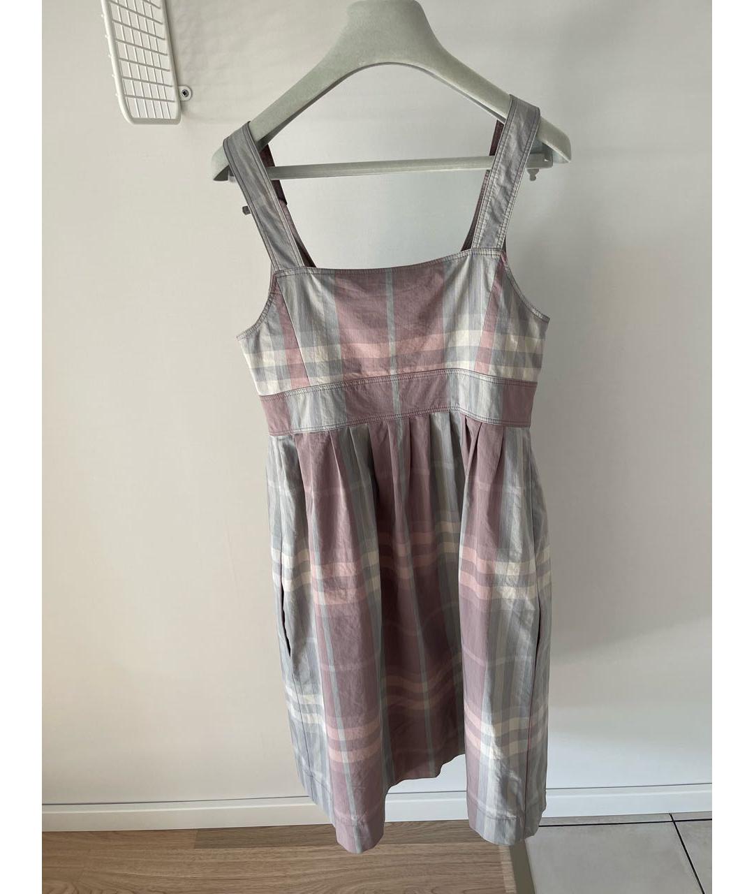 BURBERRY Фиолетовый хлопковый сарафан, фото 2