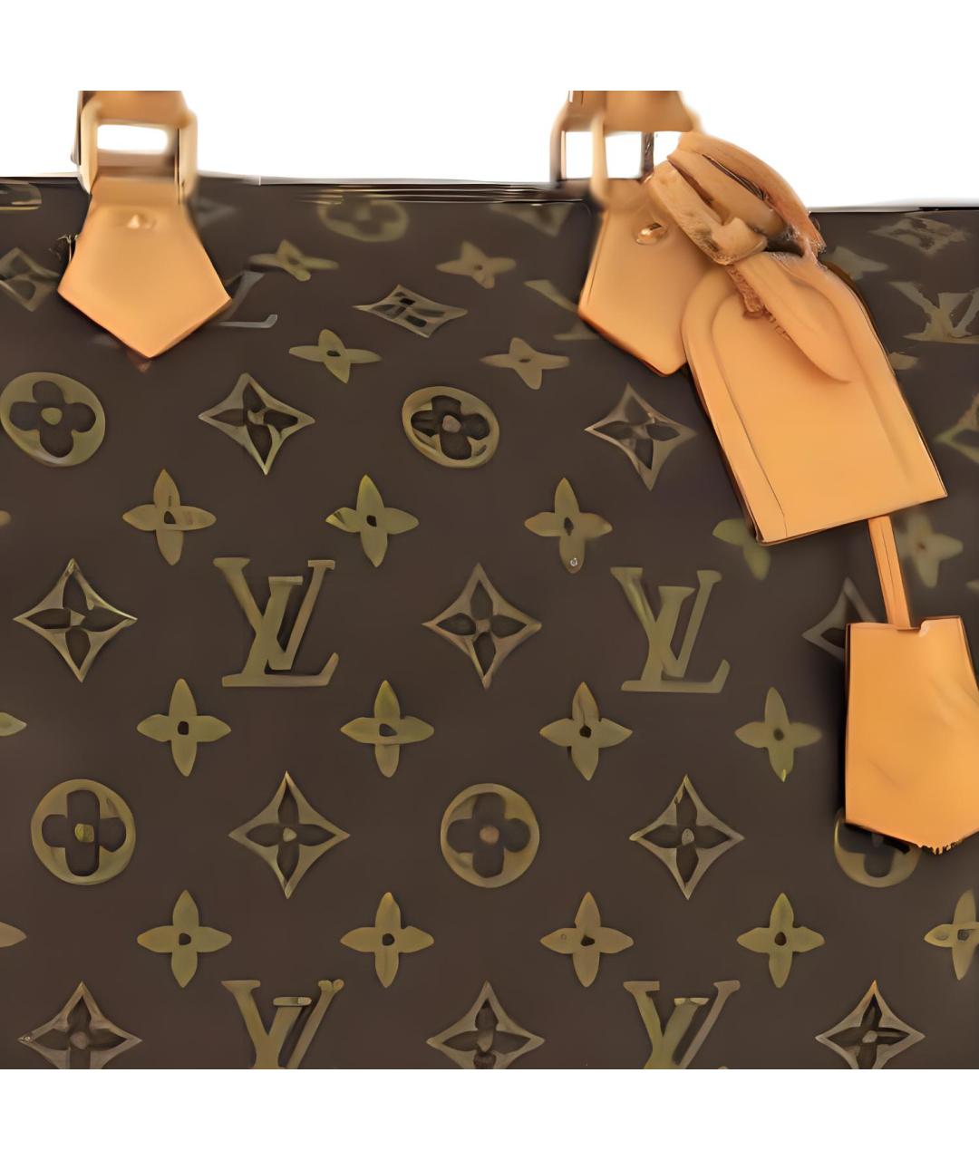 LOUIS VUITTON Коричневая канва дорожная/спортивная сумка, фото 2