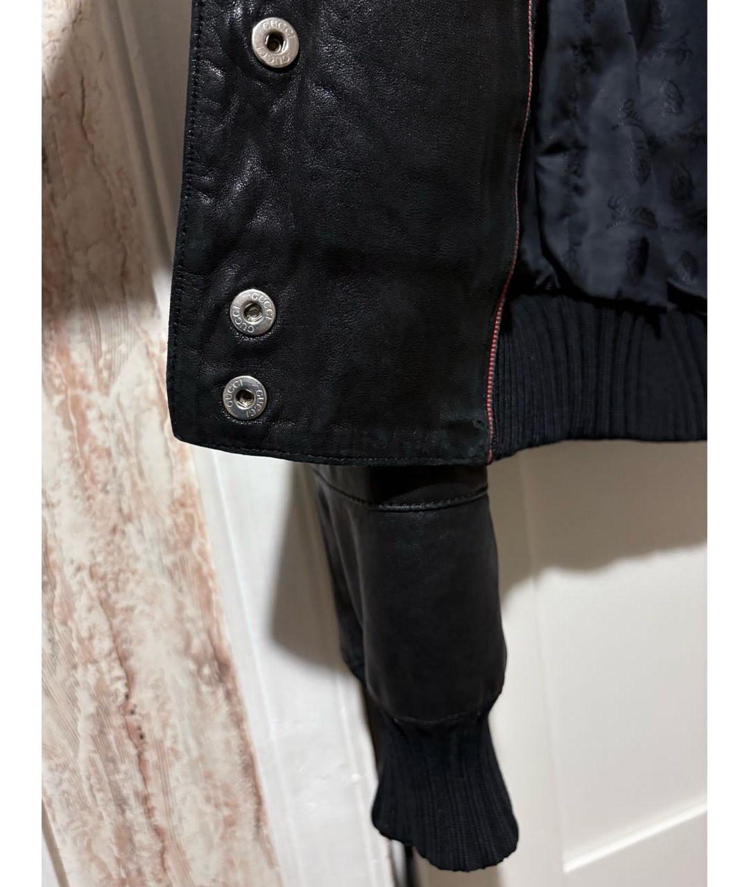 GUCCI Черная кожаная куртка, фото 6