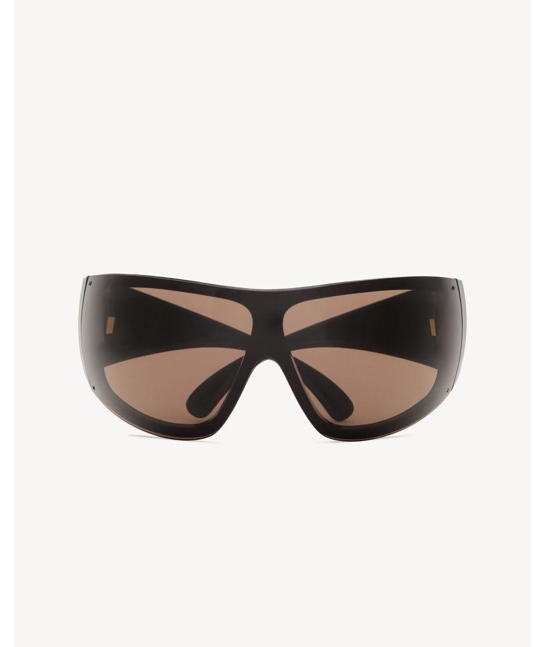 SAINT LAURENT Коричневые пластиковые солнцезащитные очки, фото 4